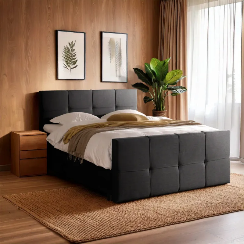 Zydante® - Elektrische Boxspring - Torino - Zwart