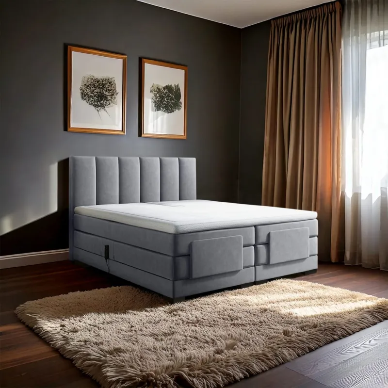 Zydante® - Elektrische Boxspring - Milano - Grijs