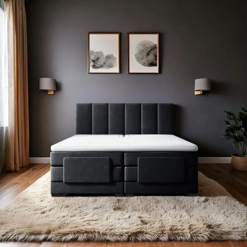 Zydante® - Elektrische Boxspring - Milano - Zwart