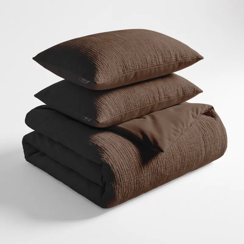 Dekbedovertrekset Mousseline Micro - Chocolate