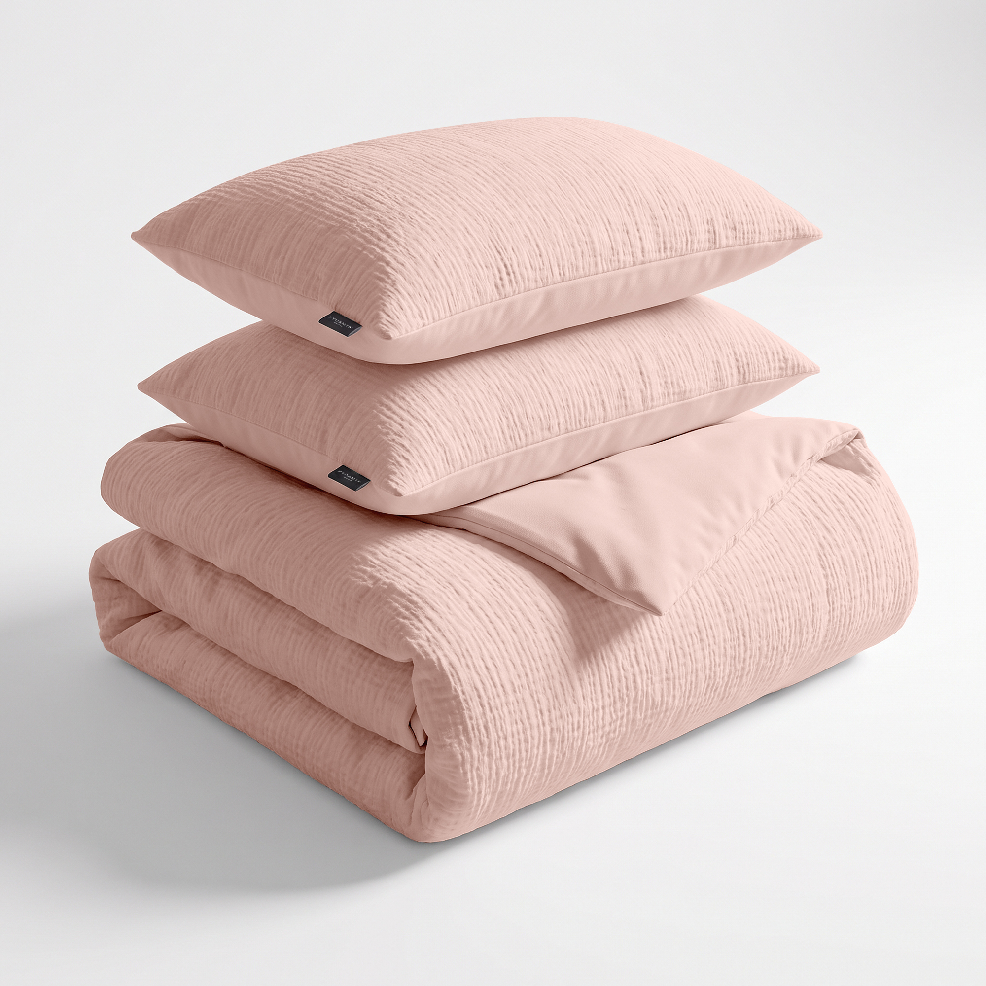 Dekbedovertrekset Mousseline Micro - Zacht Roze