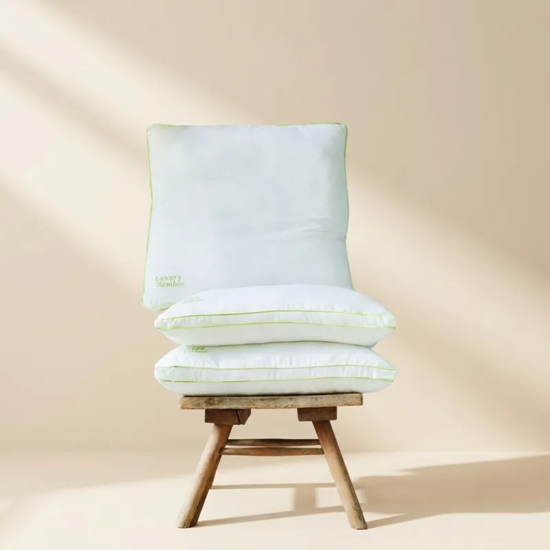 Bamboe-Polyester Kussen Wit