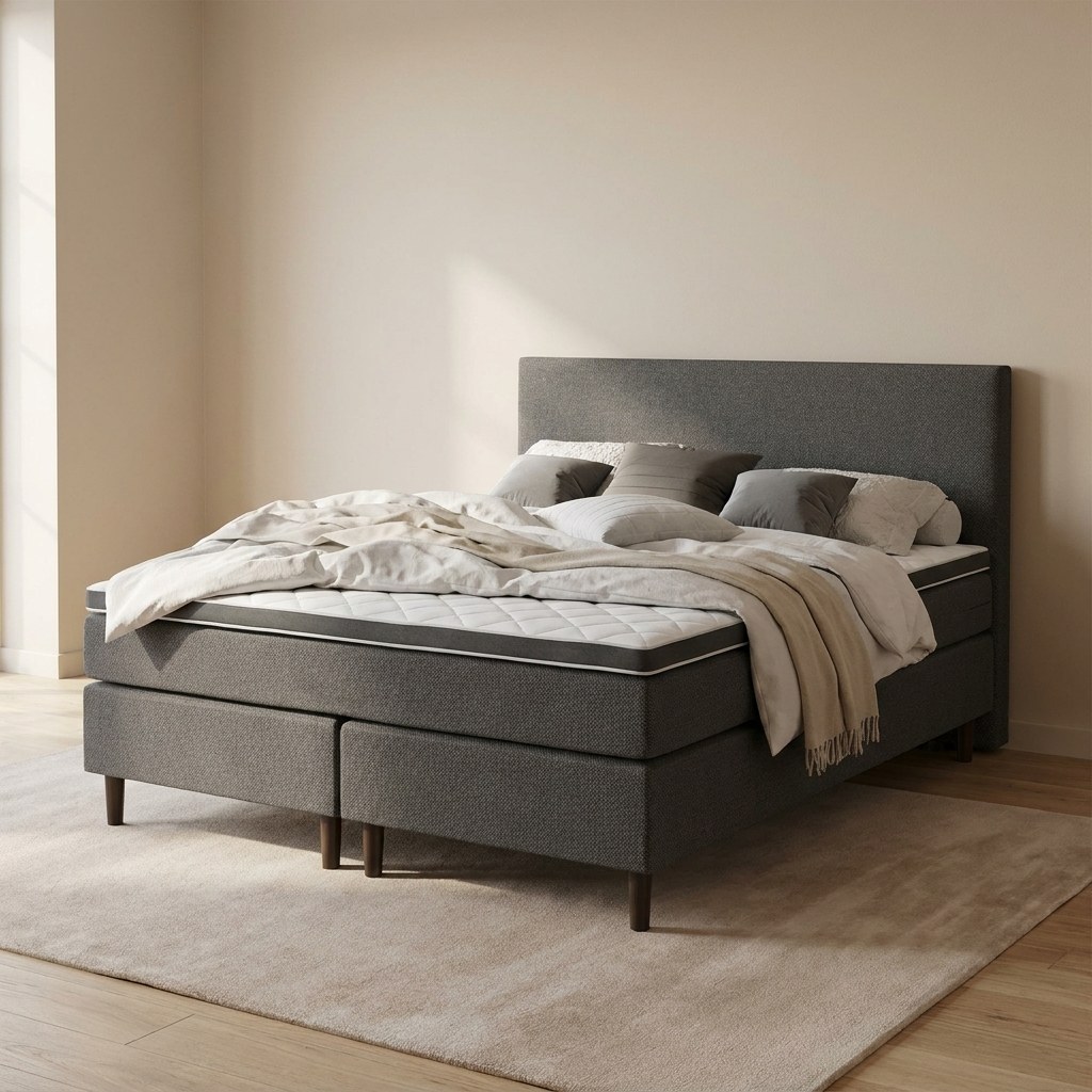 Studio - Boxspring - Pieter met geïntegreerde topper - Antraciet
