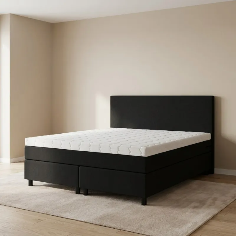 Studio - Boxspring - Pieter met geïntegreerde topper - Zwart