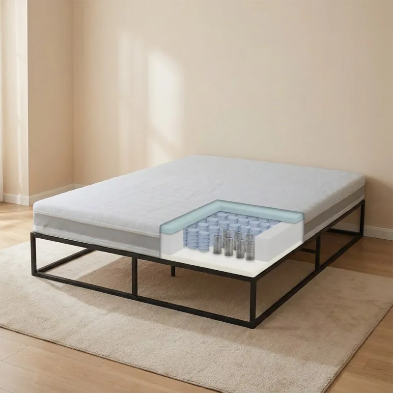 Metalen bedframe + matras