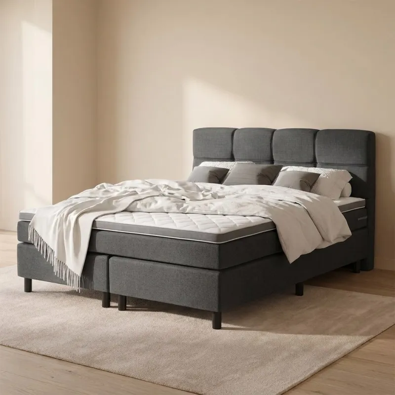 Zydante® - Boxspring - Valentina met geïntegreerde topper  - Antraciet