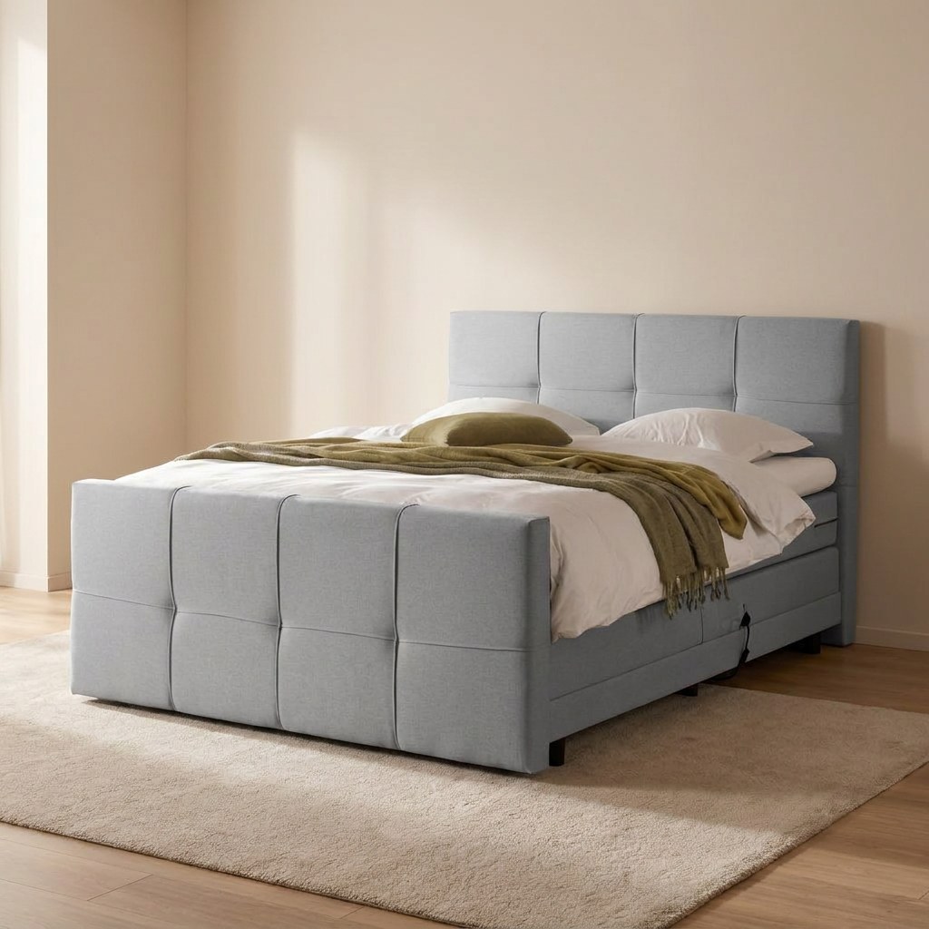 Zydante® - Elektrische Boxspring - Torino - Grijs