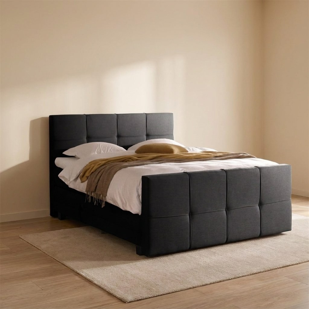 Zydante® - Elektrische Boxspring - Torino - Zwart