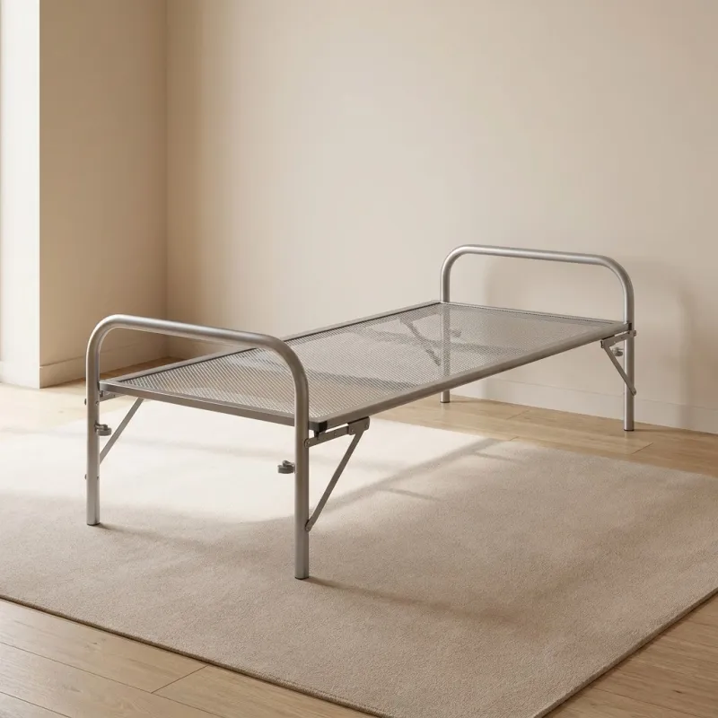 Eenpersoons Divan Bed met Spiraalbodem - 90x200 -Zilver