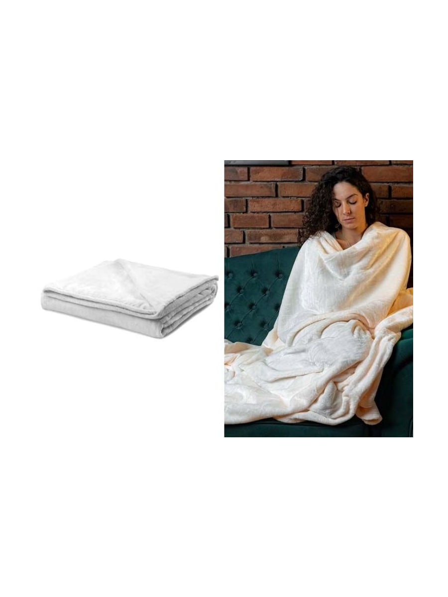 Coral Fleece Deken - Wit