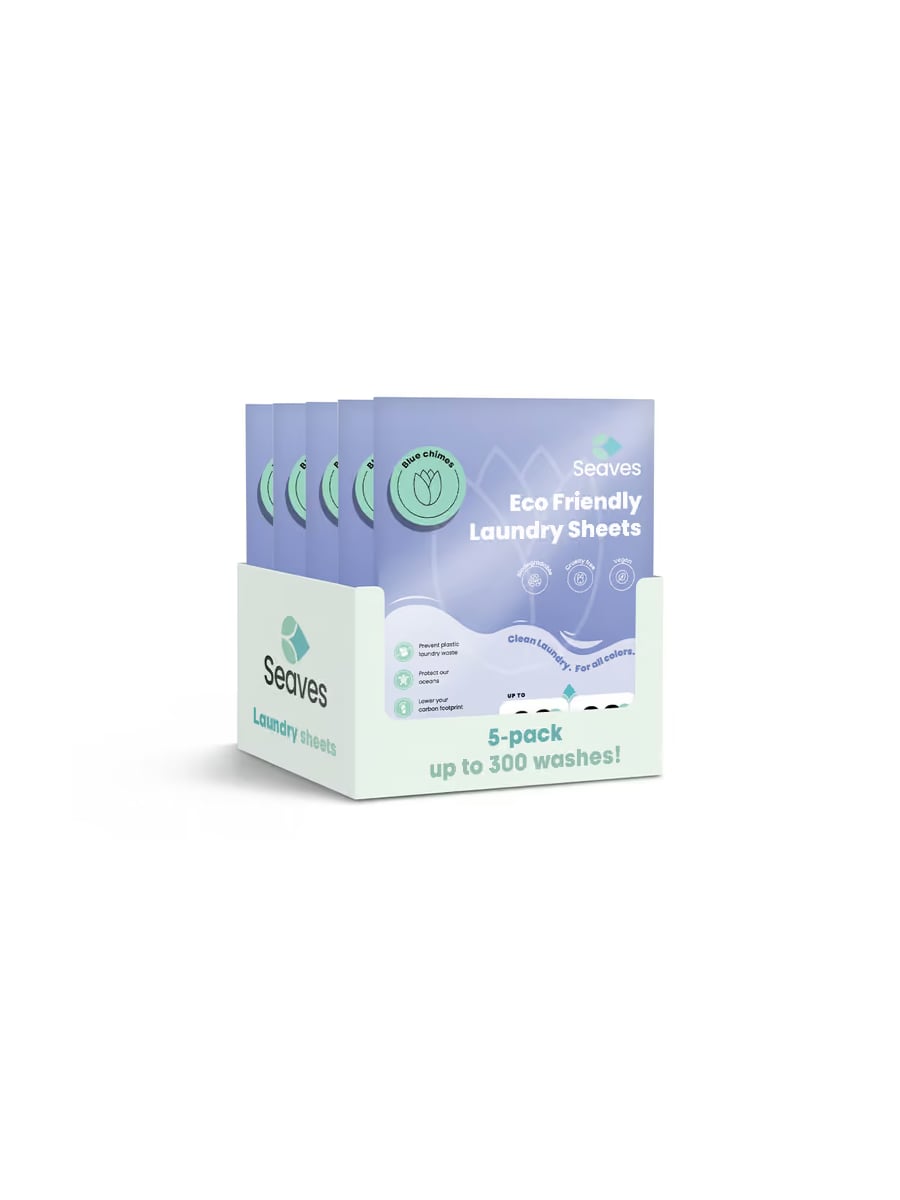 Eco Friendly Seaves Laundry Sheets - Blue chimes pack of 5