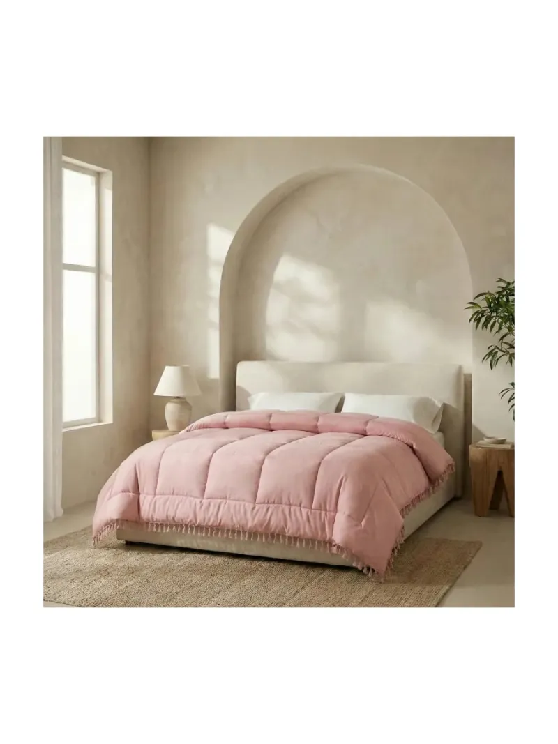 Ibiza Dekbed - Lace Trim - Roze