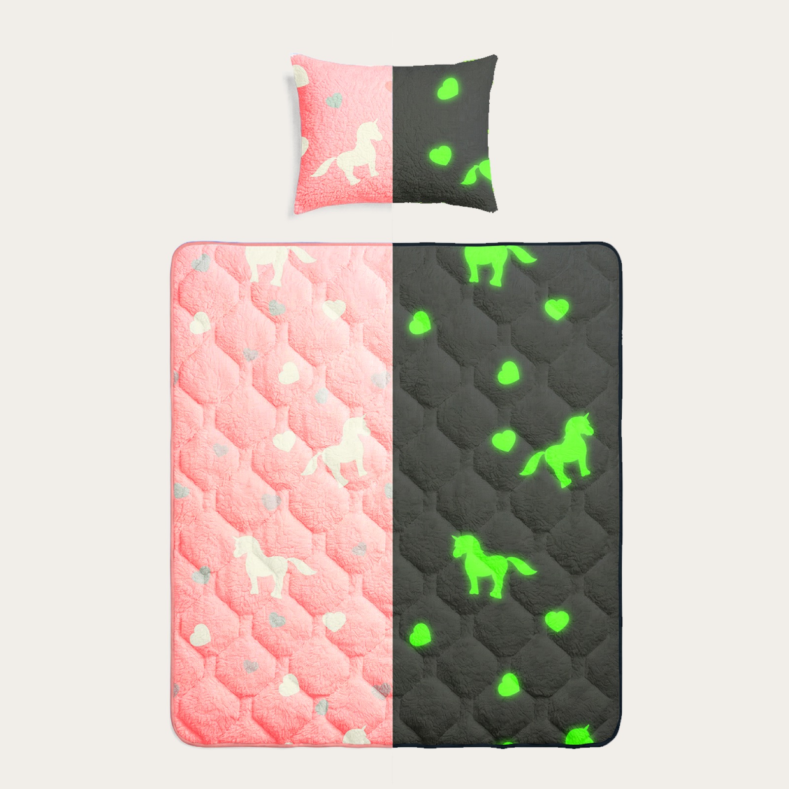 Glow in the Dark Kids Dekbed - Unicorn