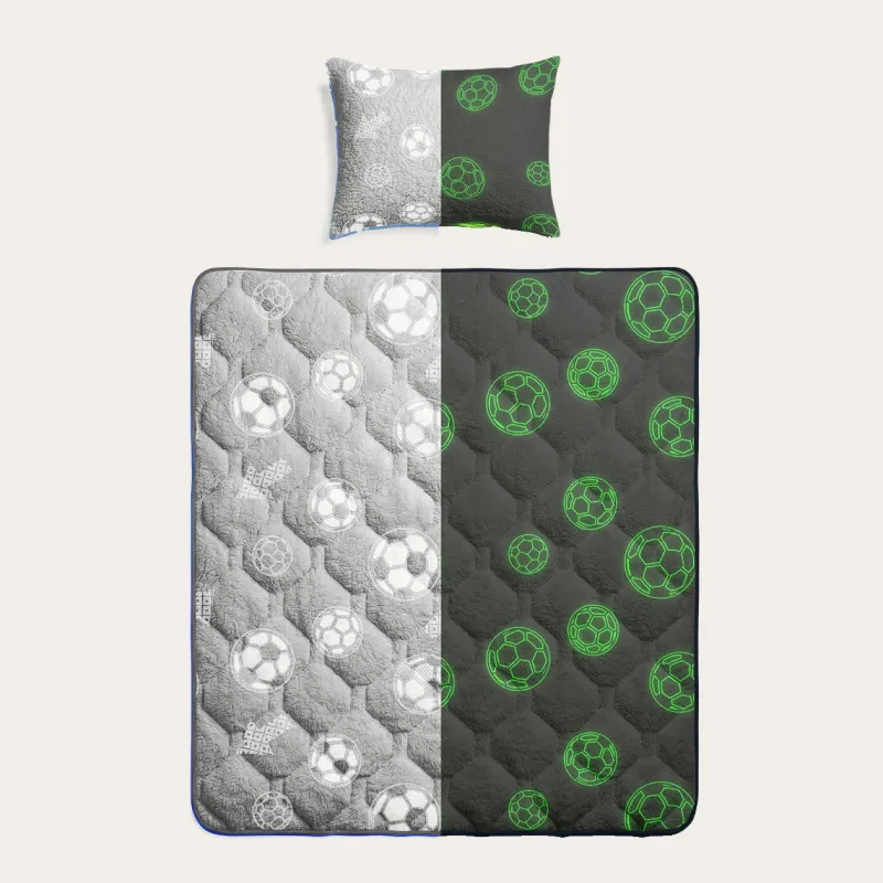 Glow in the Dark Kids Dekbed - Voetbal