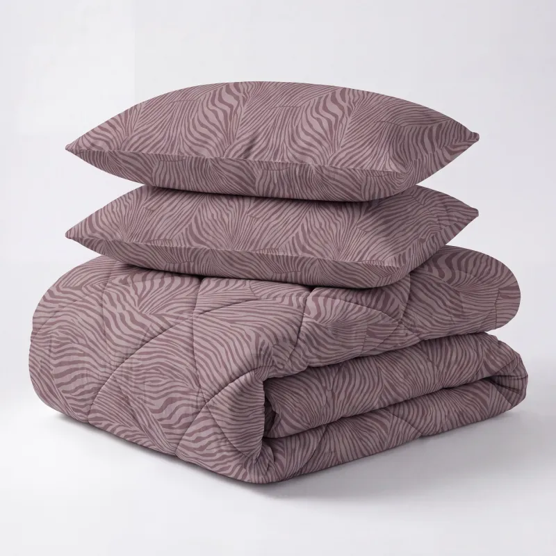 Nano Printed Dekbed - Burgundy Safari