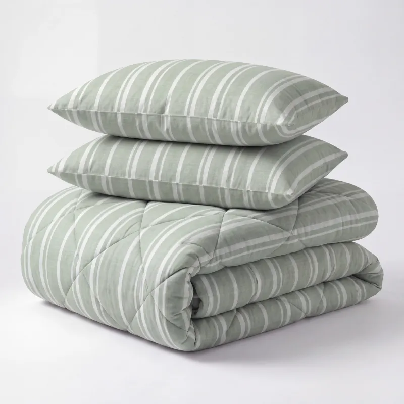 Nano Printed Dekbed - Vertigo Green