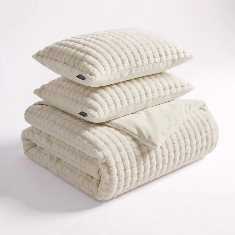 Teddy Dekbedovertrekset Rabbit Bubble - Off White