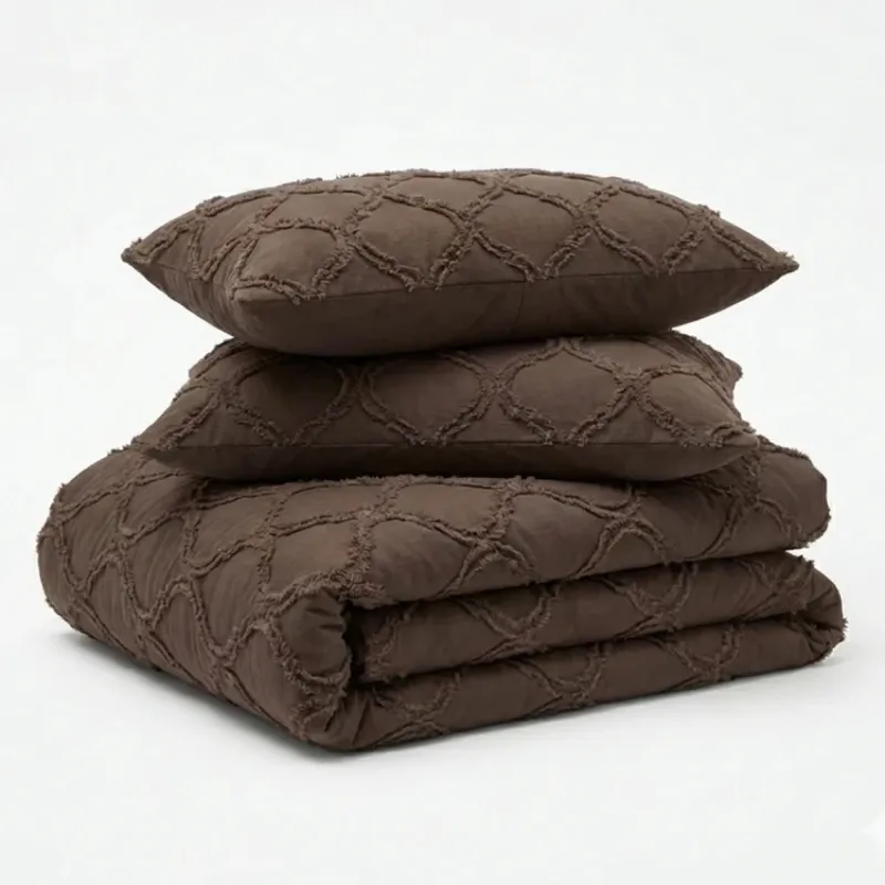 Easy Dekbed Tufted Curve - Bruin