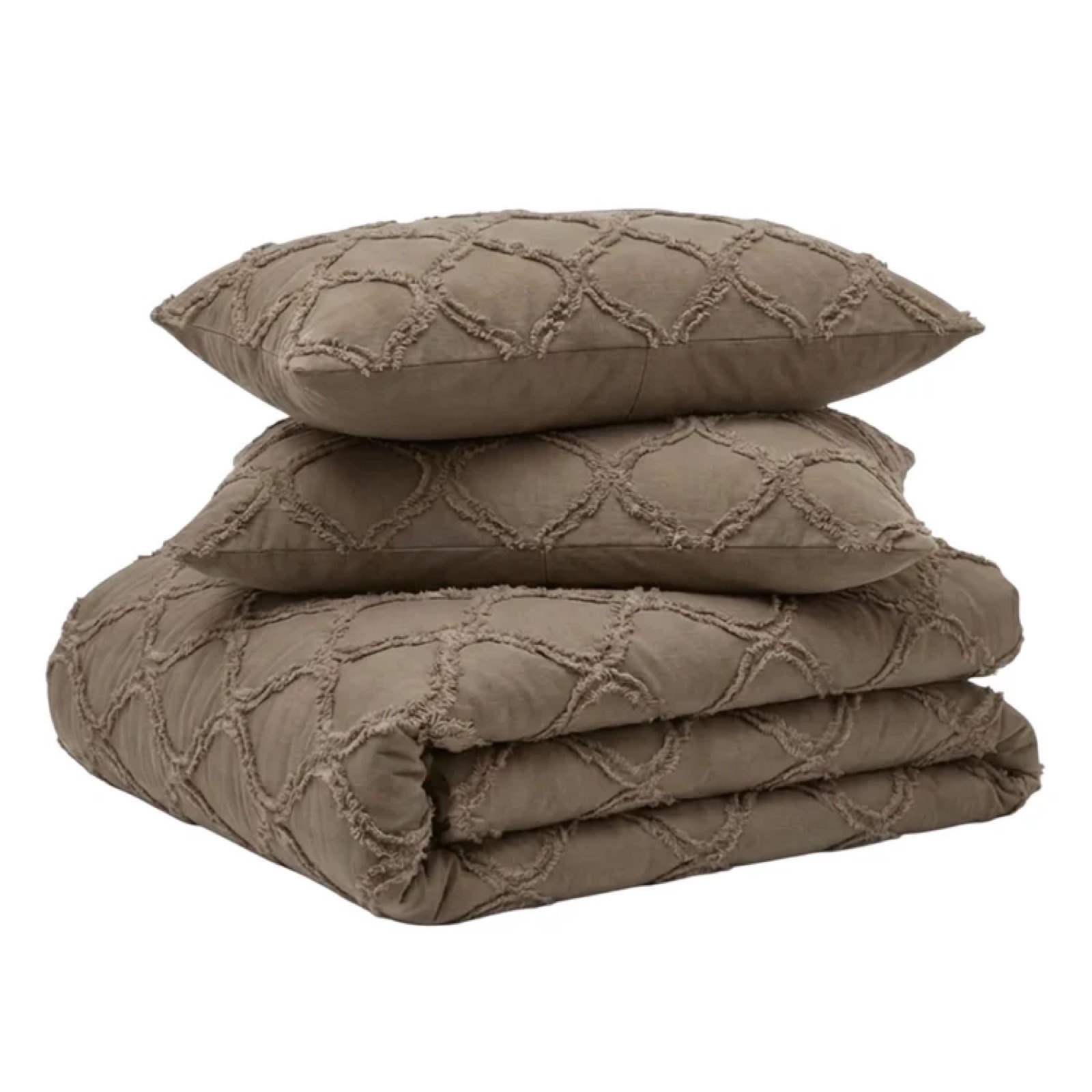 Easy Dekbed Tufted Curve - Taupe