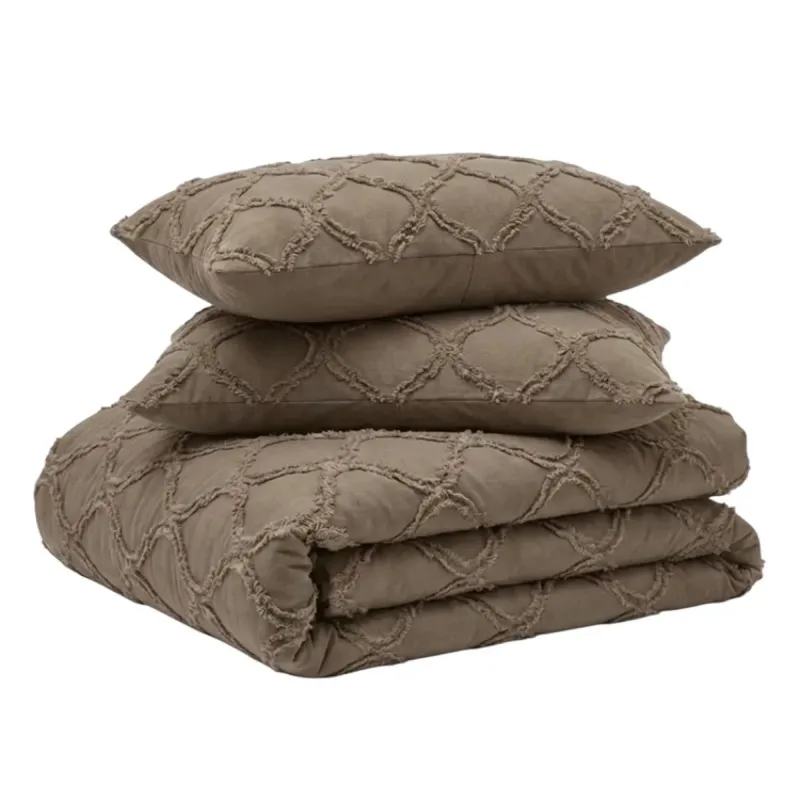 Easy Dekbed Tufted Curve - Taupe
