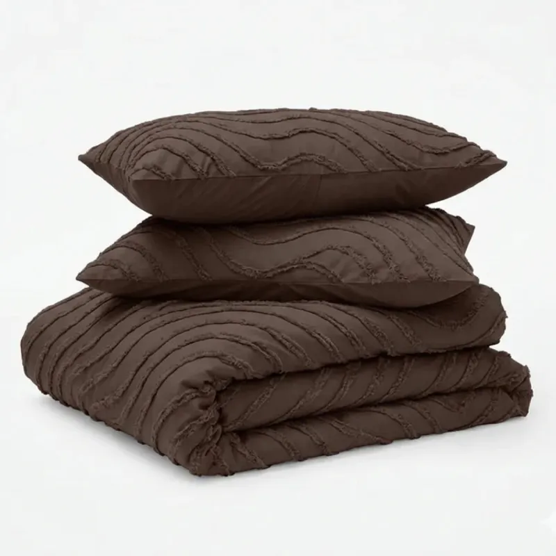 Easy Dekbed Tufted Waves - Bruin