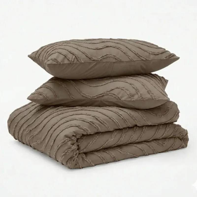 Easy Dekbed Tufted Waves - Taupe