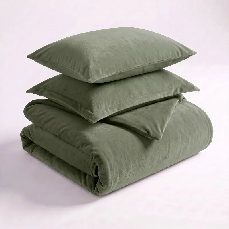 Dekbedovertrek Velvet Coral - Groen