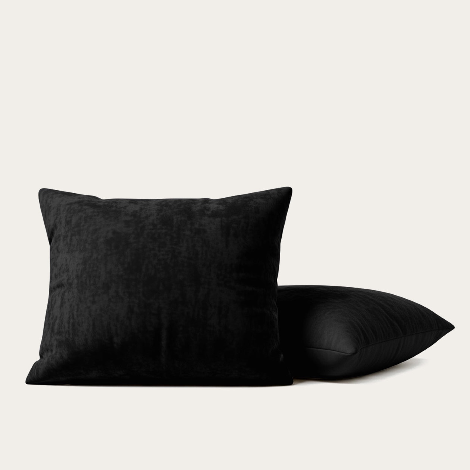 Velvet Flannel Kussenslopen - Zwart