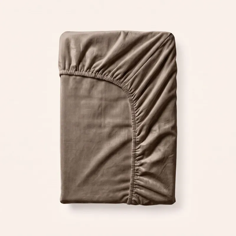 Velvet Hoeslaken - Taupe