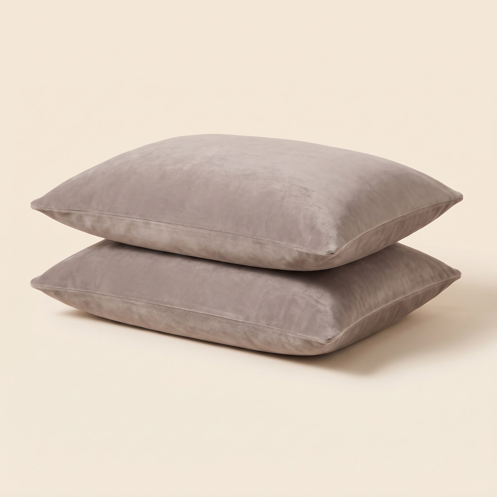 Kussenslopen Velvet Winter Edition 2-pack - Taupe Grey