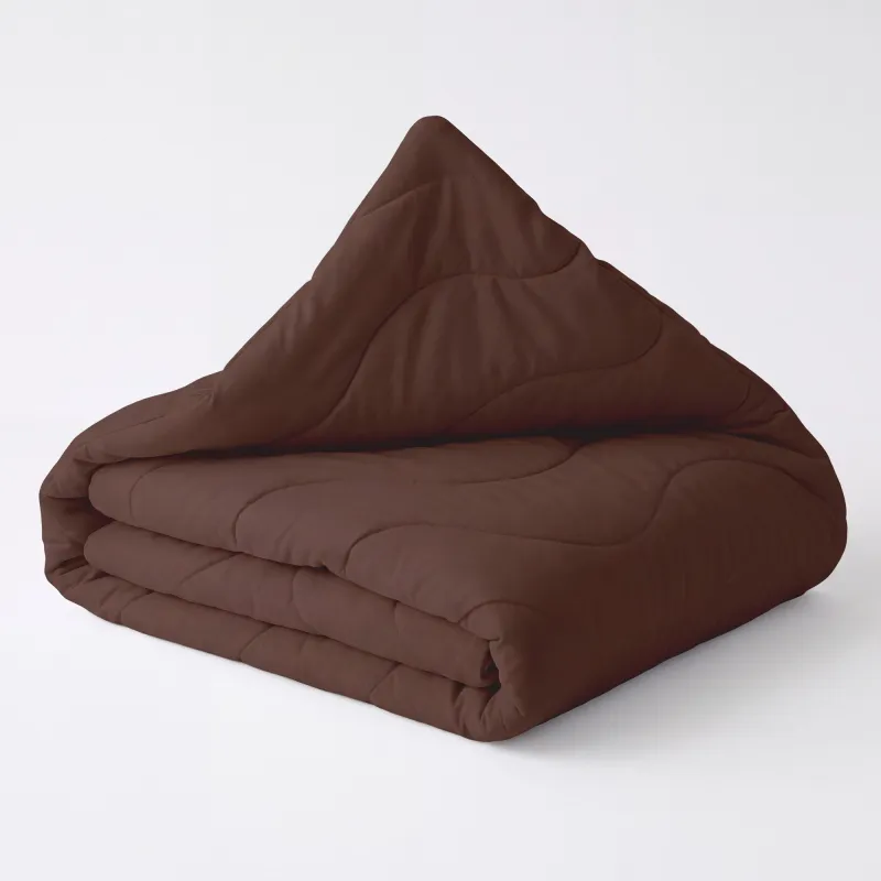 Wasbaar Dekbed Mono Wave Chocolade
