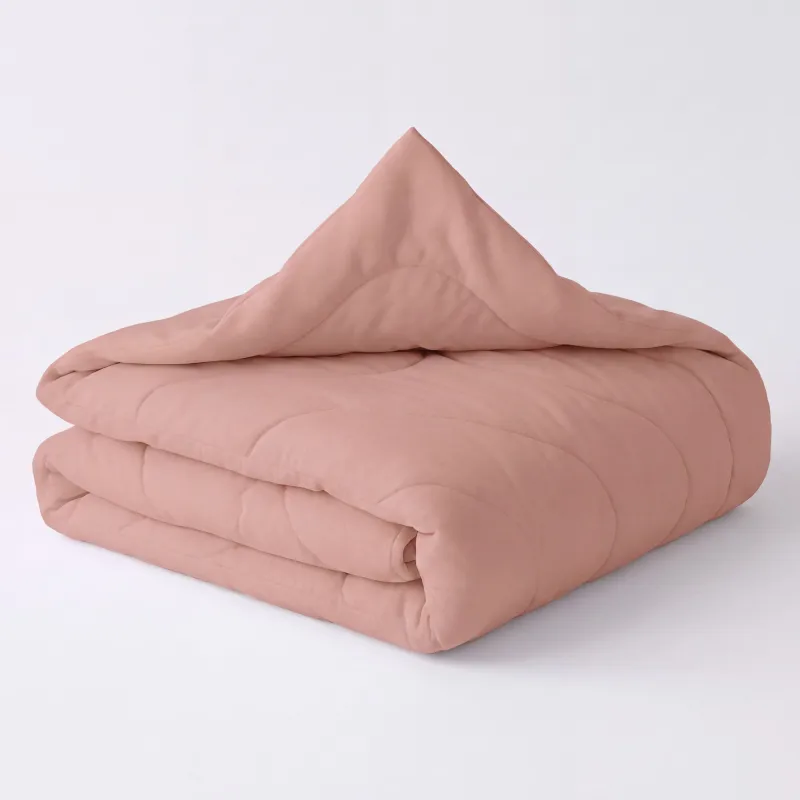 Wasbaar Dekbed Mono Wave Lichtroze