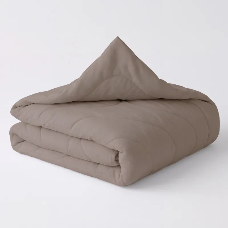 Wasbaar Dekbed Mono Wave Taupe
