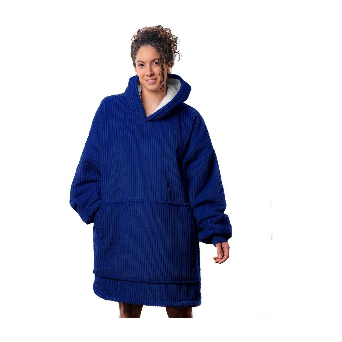 Zydante Home Hoodie Corduroy Kort - Navy
