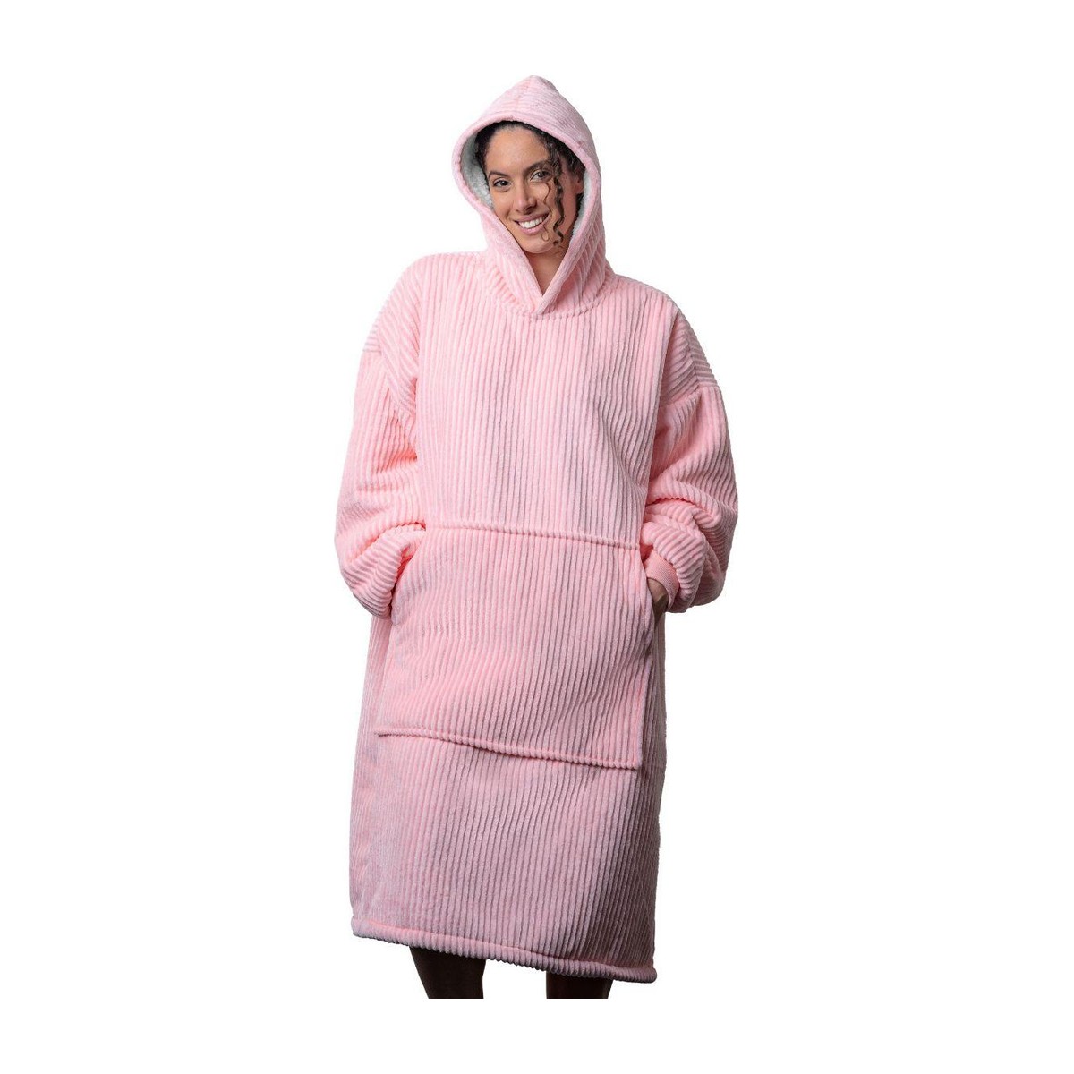Zydante Home Hoodie Corduroy Lang - Oud Roze