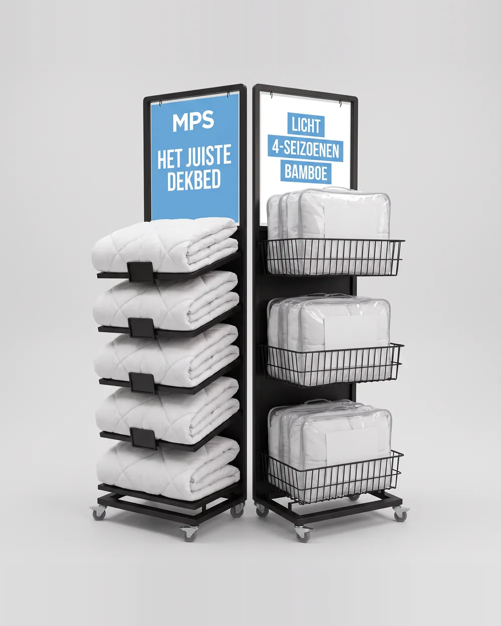 Displaymodule Het juiste dekbed, compleet gevuld in MPS-huisstijl